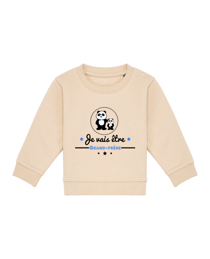 Sweatshirt bébé écoresponsable Bientôt grand-frère - futur grand frère por Benichan