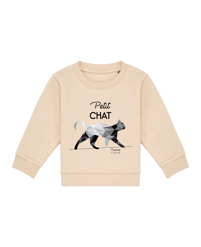 Sweat bébé Petit chat origami par Mauvaise Graine