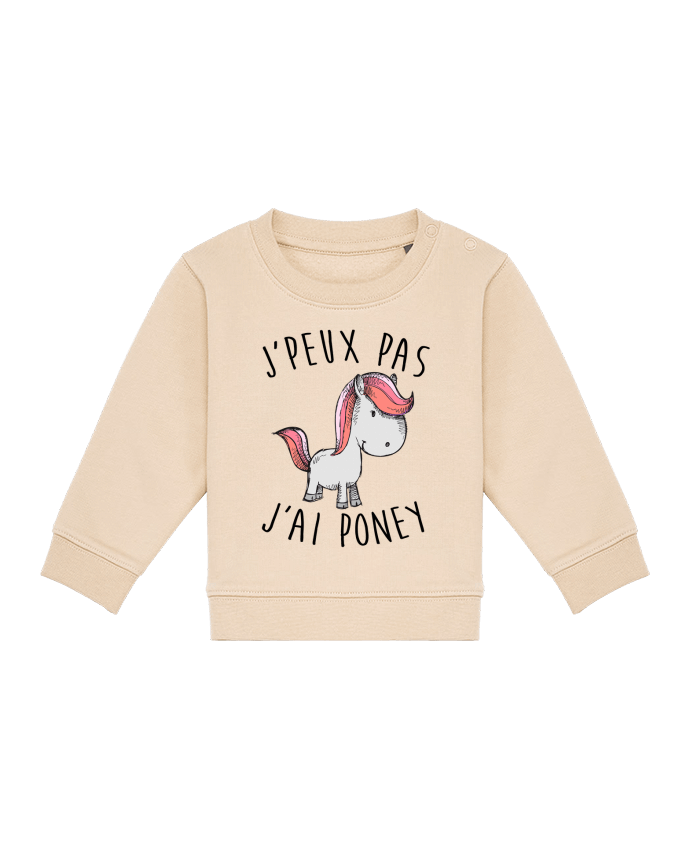 Sweat bébé Je peux pas j'ai poney par FRENCHUP-MAYO