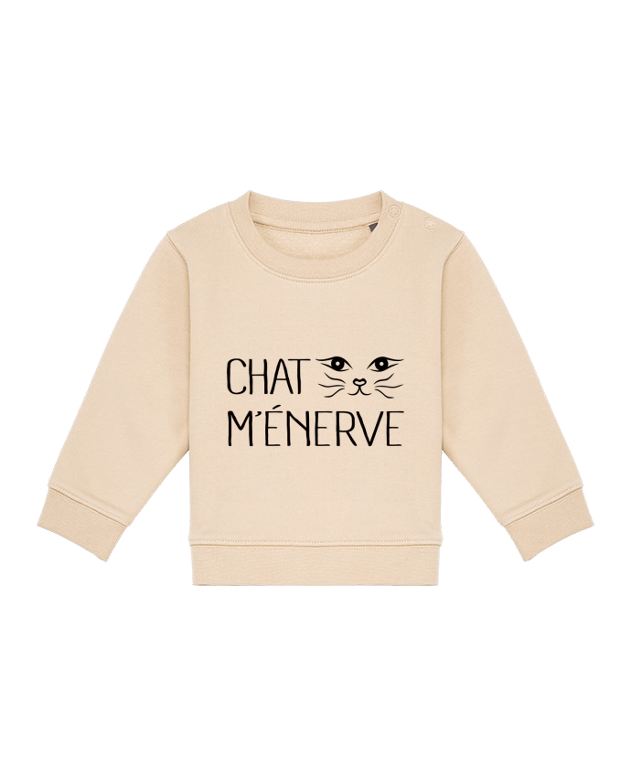 Sweat bébé Chat m'énerve par Freeyourshirt.com