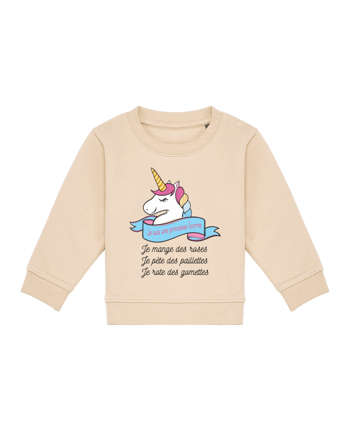 Sweat bébé Je suis une princesse licorne par tunetoo