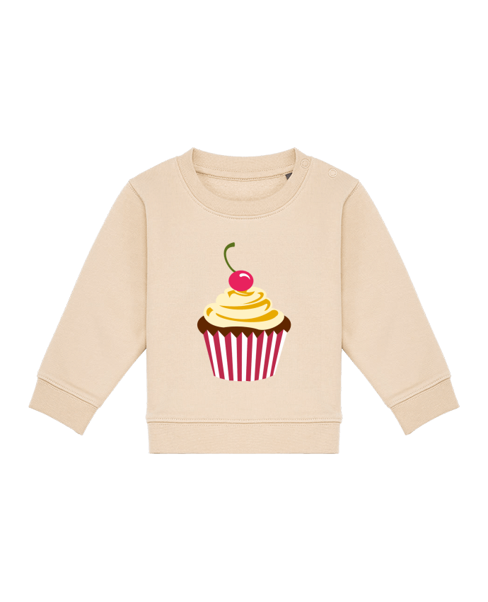 Sweatshirt bébé écoresponsable Cupcake por Crazy-Patisserie.com