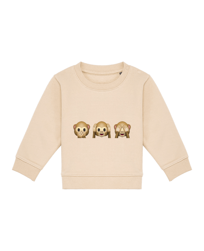 Sweat bébé Three monkeys par Bichette