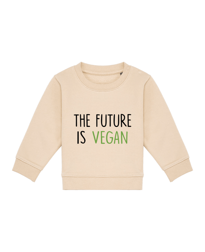 Sweatshirt bébé écoresponsable The future is vegan por Bichette