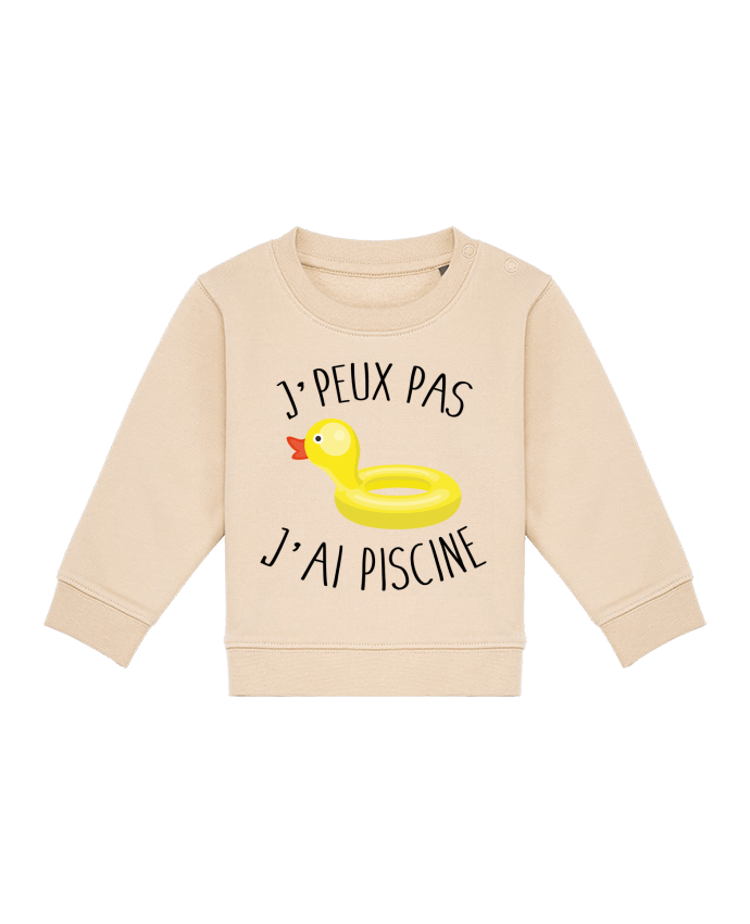 Sweat bébé Je peux pas j'ai piscine par FRENCHUP-MAYO