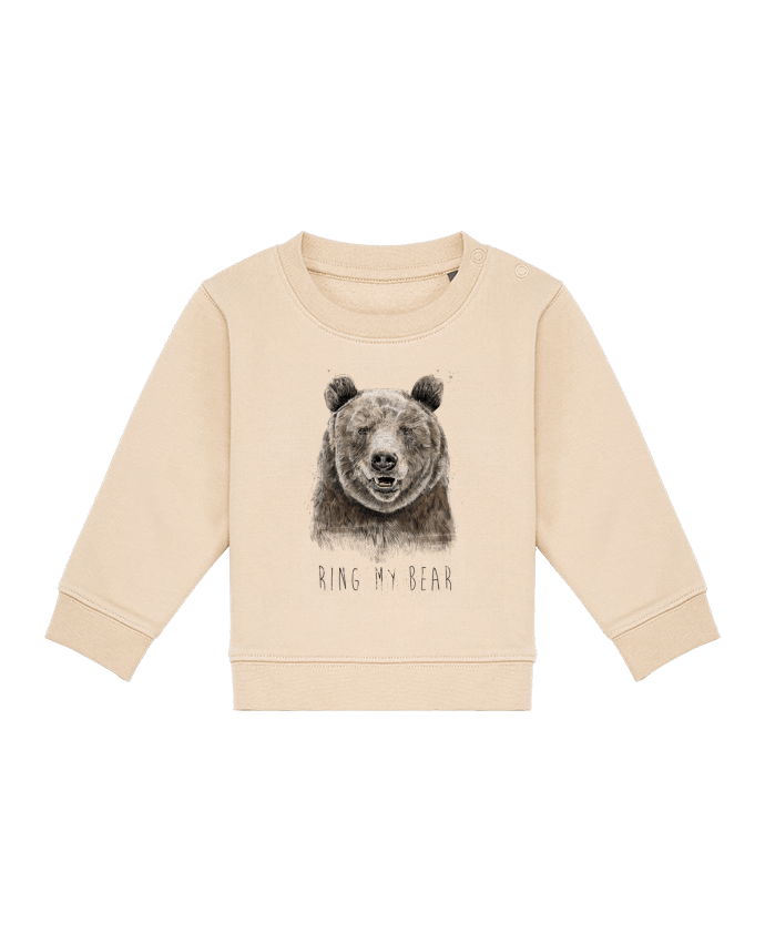 Sweatshirt bébé écoresponsable Ring my bear por Balàzs Solti