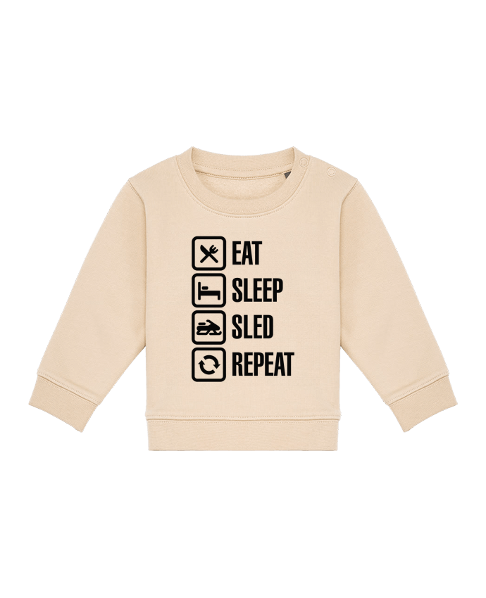 Sweat bébé Eat, sleep, sled, repeat par LaundryFactory