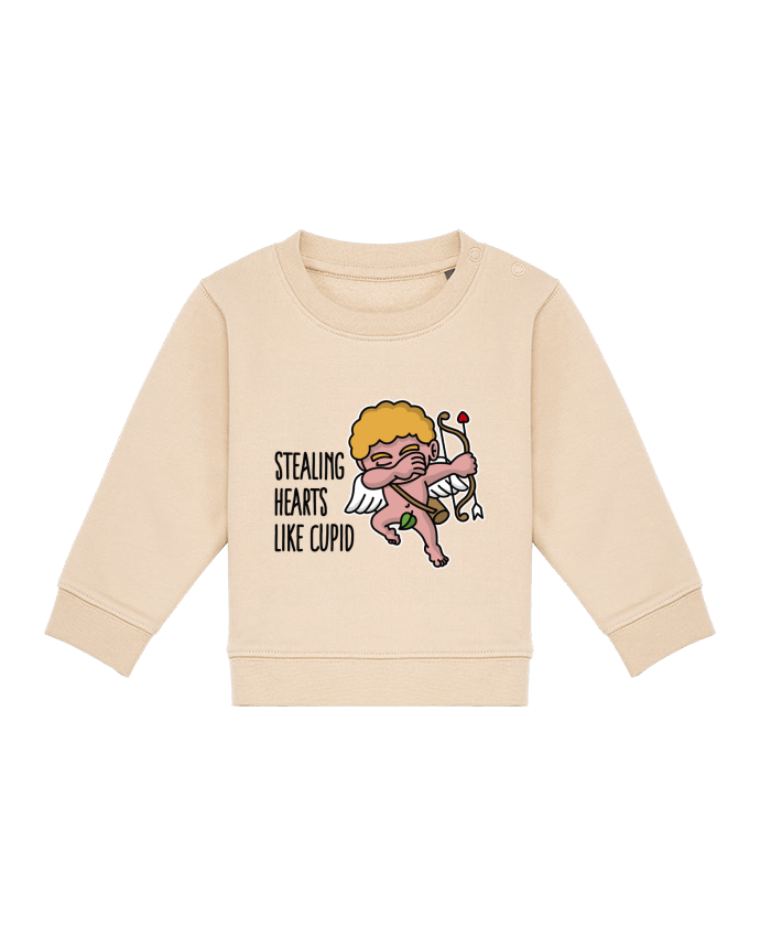 Sweatshirt bébé écoresponsable Stealing hearts like cupid by LaundryFactory