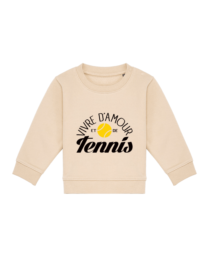 Sweat bébé Vivre d'Amour et de Tennis par Freeyourshirt.com
