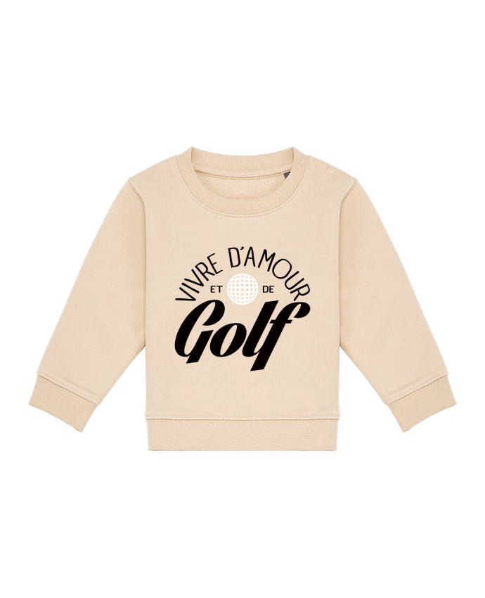 Sweat bébé Vivre d'Amour et de Golf par Freeyourshirt.com