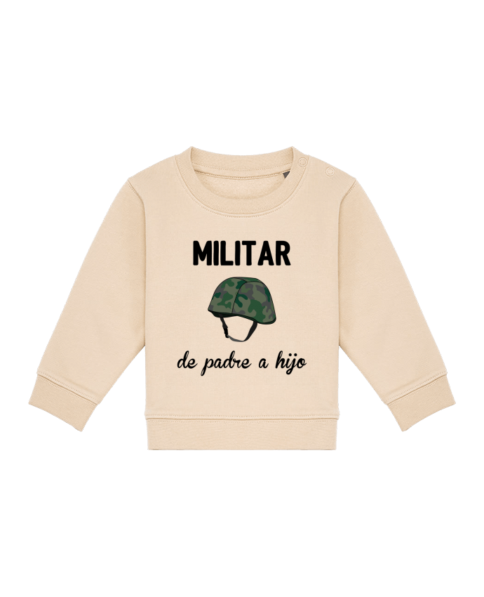 Sweatshirt bébé écoresponsable Militar de padre a hijo por tunetoo