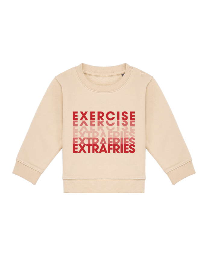 Sweatshirt bébé écoresponsable Extra Fries Cheat Meal by tunetoo