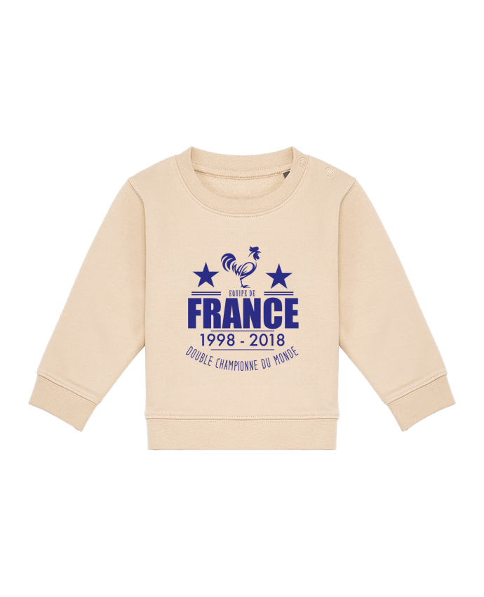 Sweat bébé Equipe de france double championne du monde par Yazz