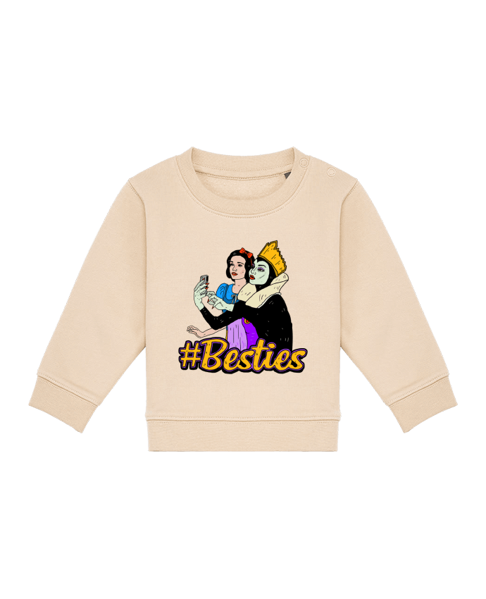 Sweatshirt bébé écoresponsable Besties Snow White por Nick cocozza