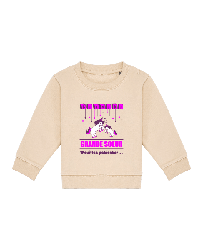 Sweat bébé Bientôt Grande Soeur, licorne par Benichan