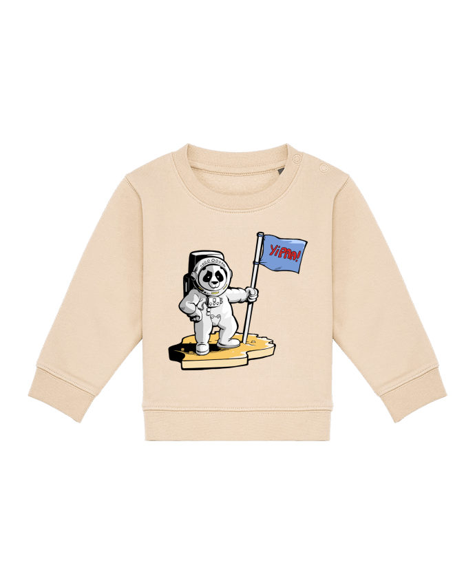 Sweatshirt bébé écoresponsable Panda-cosmonaute por TOMI AX