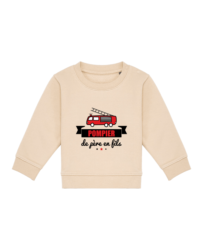 Sweat bébé Pompier de père en fils, pompier par Benichan