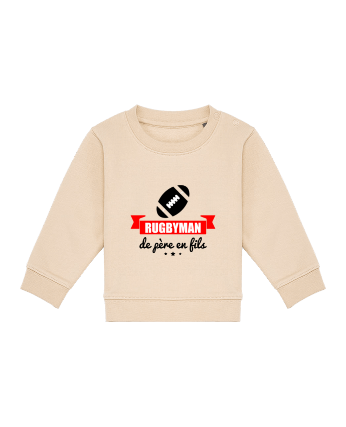 Sweat bébé Rugbyman de père en fils, rugby, rugbyman par Benichan