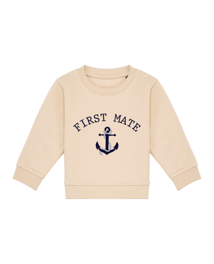 Sweatshirt bébé écoresponsable Capitain and first mate por tunetoo