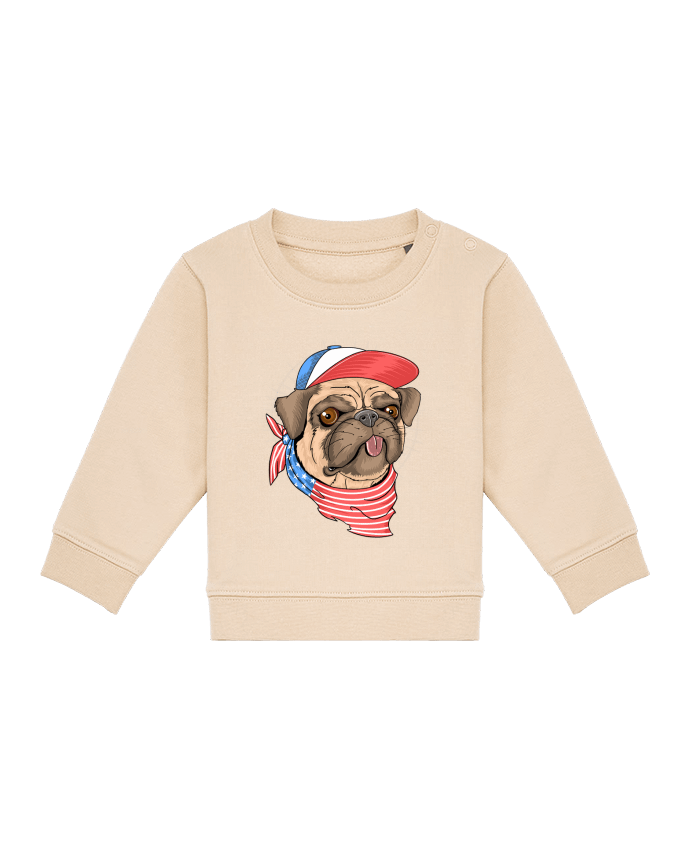 Sweatshirt bébé écoresponsable pets american style por Bsaif