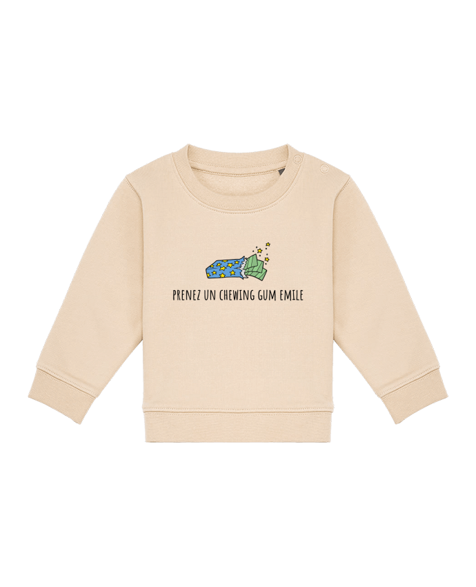 Sweatshirt bébé écoresponsable Prenez un chewing gum Emile, citation film la cité de la peur. por Mlle Coco