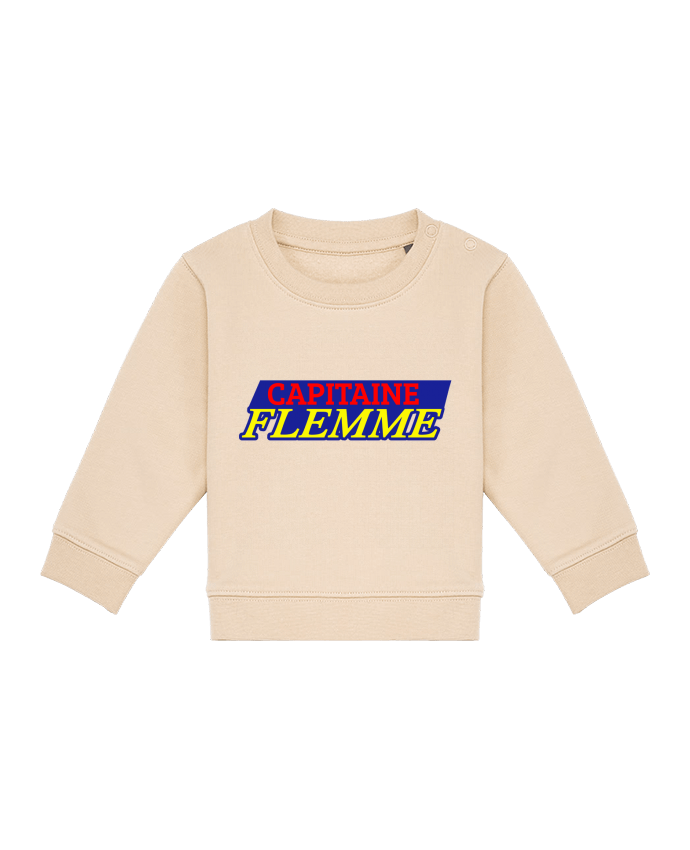 Sweat bébé Capitaine Flemme par CREATIVE SHIRTS
