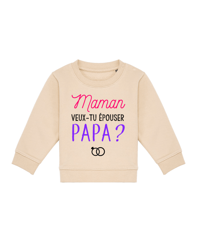 Sweat bébé Maman veux-tu épouser Papa ? par La boutique de Laura