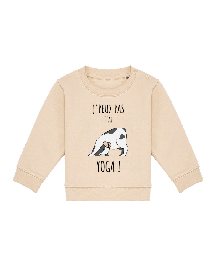 Sweatshirt bébé écoresponsable J'peux pas j'ai YOGA por La boutique de Laura