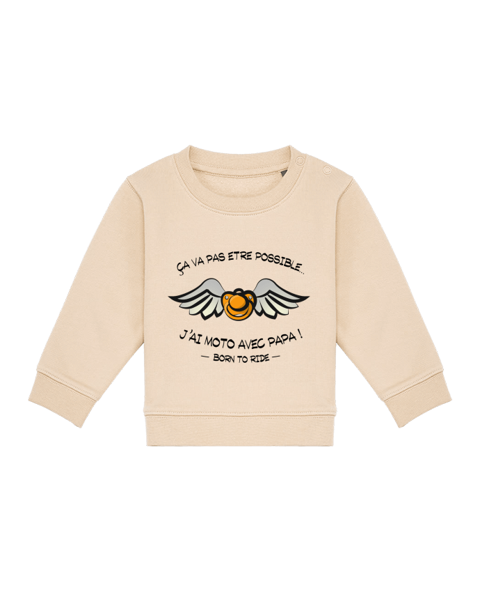 Sweat bébé c'est pas possible, motard par Lamouchenoire