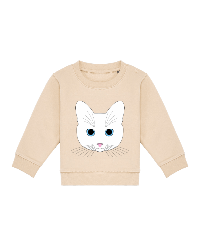 Sweat bébé Chat blanc yeux bleu par Finger L