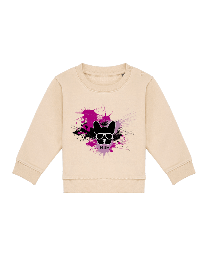 Sweat bébé Bouledogue rose peinture par Toncadeauperso
