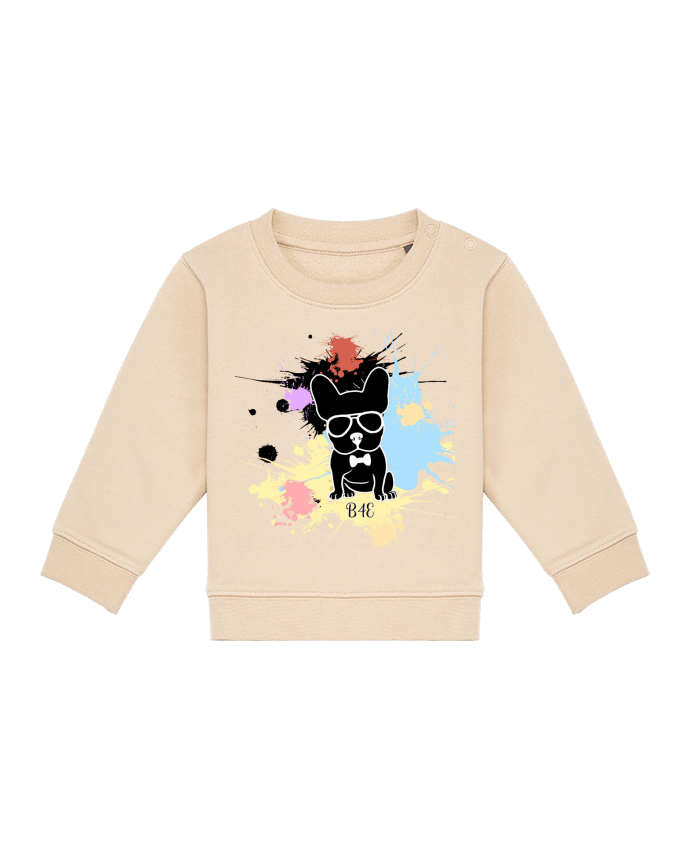 Sweat bébé Bouledogue peinture diverses par Toncadeauperso
