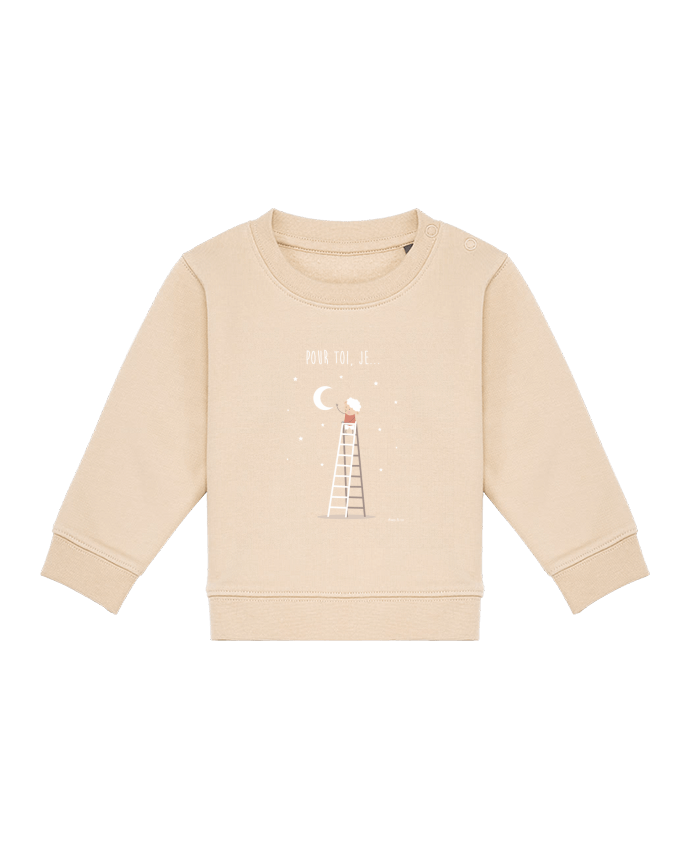 Sweat bébé Pour toi je... décrocherai la lune par Sheepandco