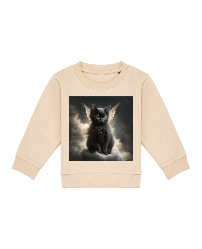 Sweat bébé Chat Noir Ange par NewDesignPhoto