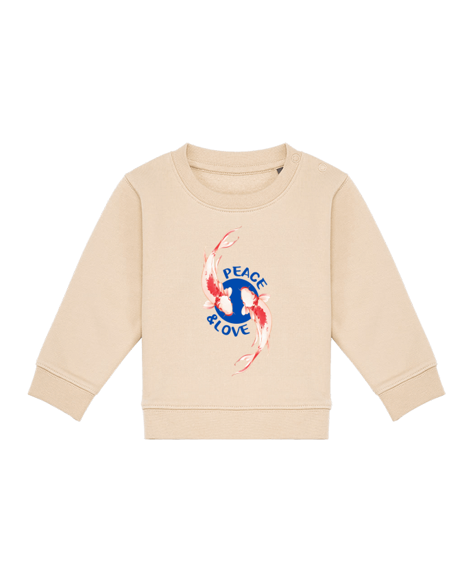 Sweat bébé Peace and Love. par TEESIGN