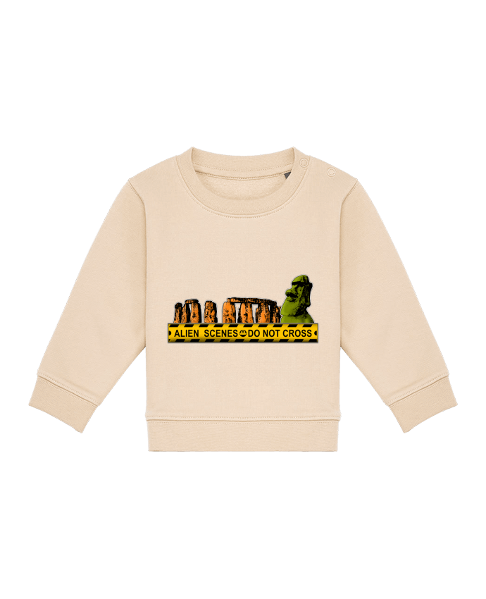 Sweat bébé Alien Scenes - Moaï et Stonehenge par Geronimo Gorilla SylverBack
