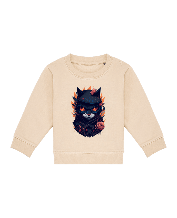 Sweat bébé Ninja Chat : Design Unique et Amusant pour les Amoureux des Chats et Ninjas par créatif-d