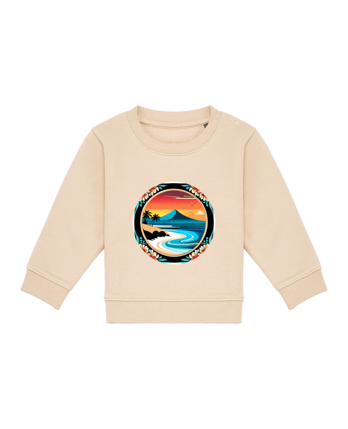 Sweat bébé plage fleurie par EliseDesign
