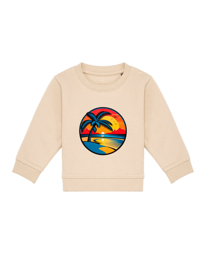 Sweat bébé plage palmier sable par EliseDesign