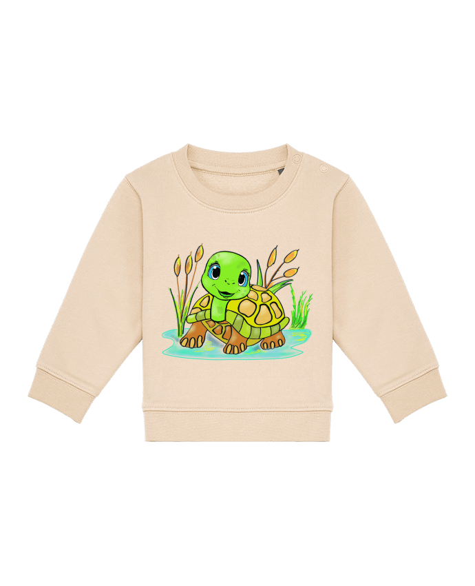 Sweat bébé La Tortue souriante. par Bief Designs.
