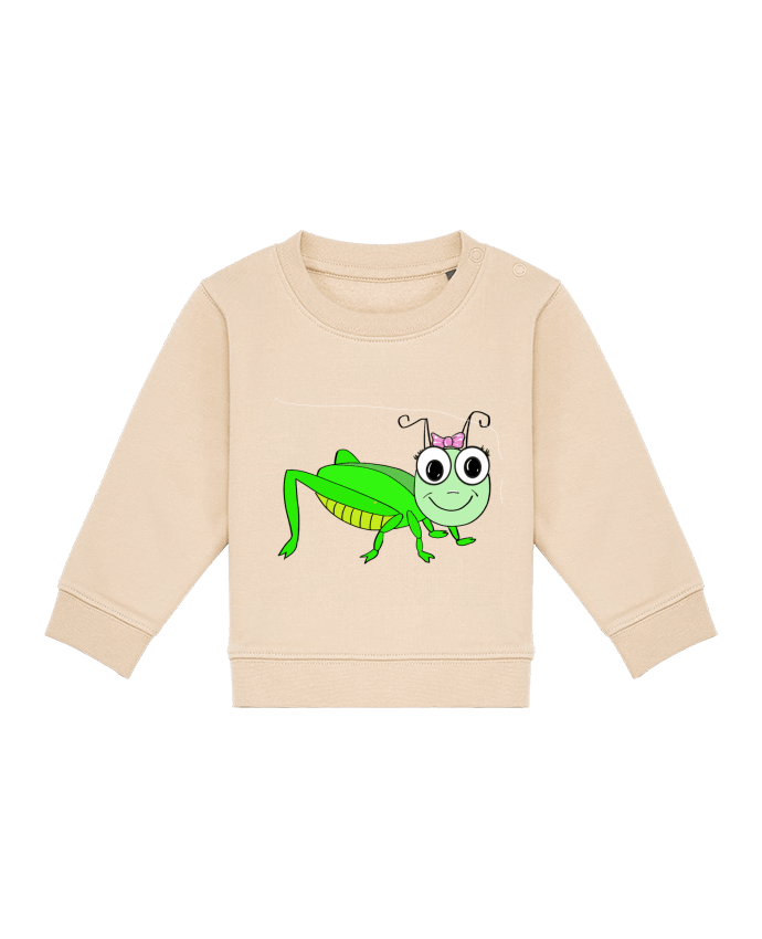 Sweat bébé Mademoiselle Criket, sauterelle par Bief Designs.