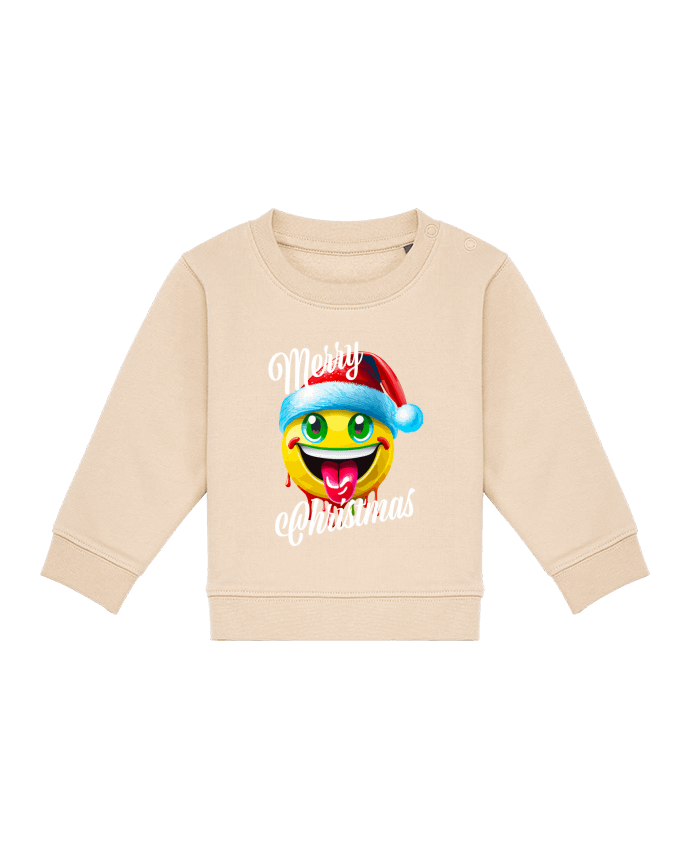 Sweat bébé Emoji Noël tire la langue. Merry Christmas par Featheart