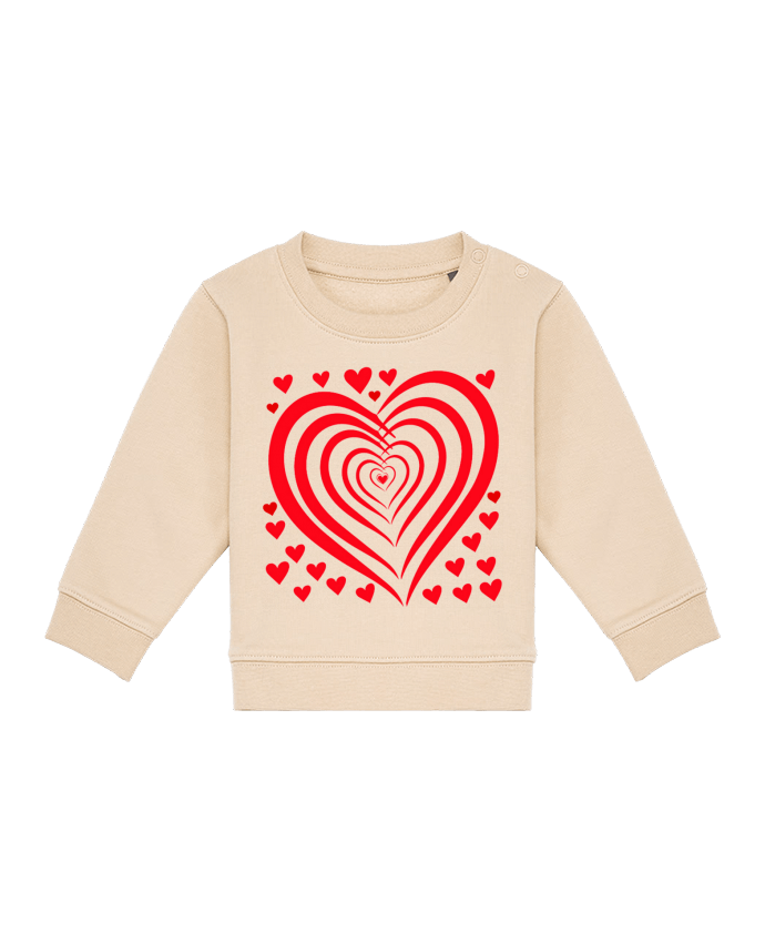 Sweat bébé COEUR ROUGE NAISSANCE BEBE MOTIF SAINT VALENTIN AMOUR par LIAMRIVIERART
