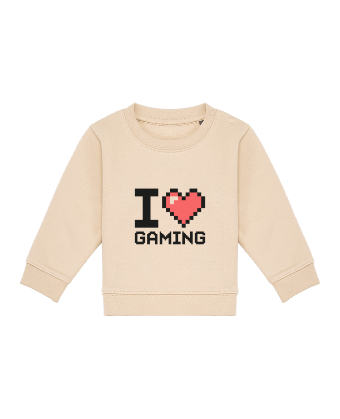 Sweatshirt bébé écoresponsable I LOVE GAMING by Mr moutön