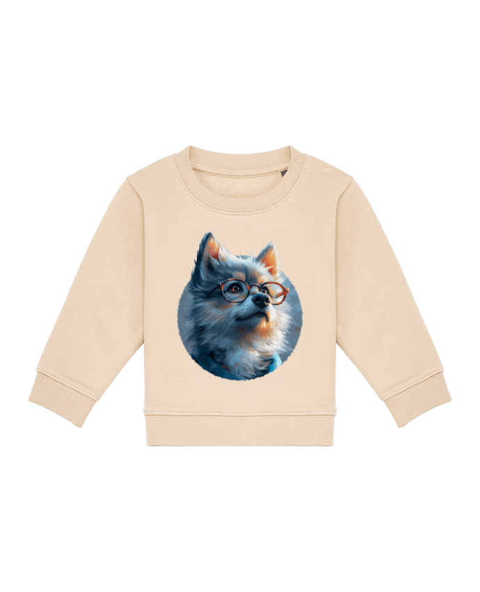Sweat bébé Illustration de Loup avec lunettes par KronoArt