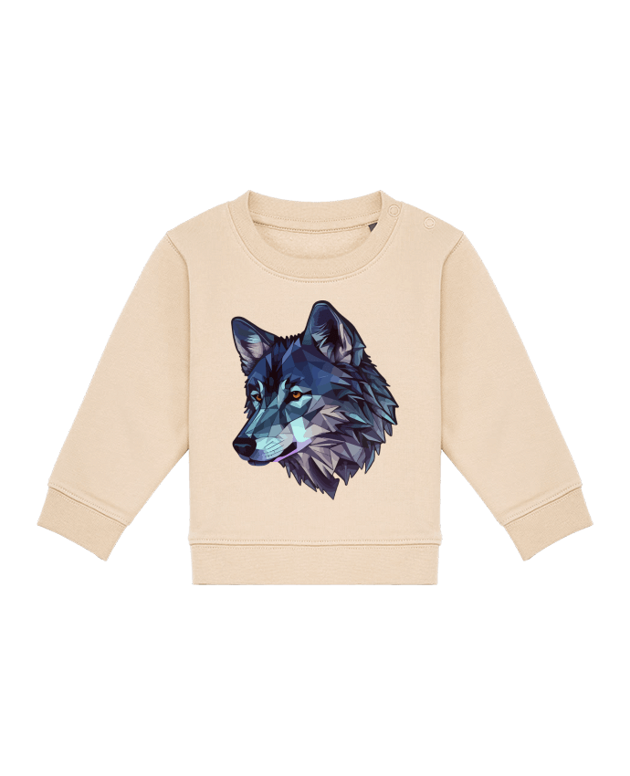 Sweat bébé Loup stylisé, géométrique par KronoArt