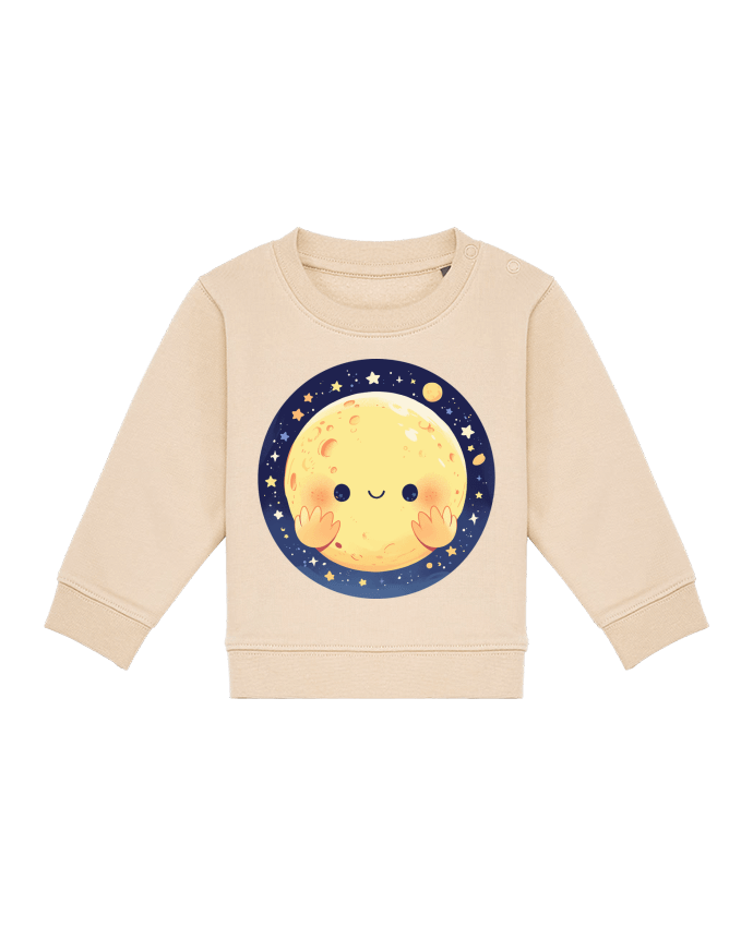 Sweat bébé La Lune qui sourit par KronoArt