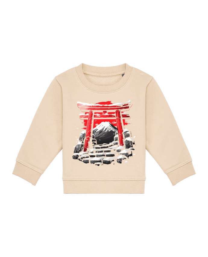 Sweat bébé Temple Japonnais et Mont Fuji par KronoArt