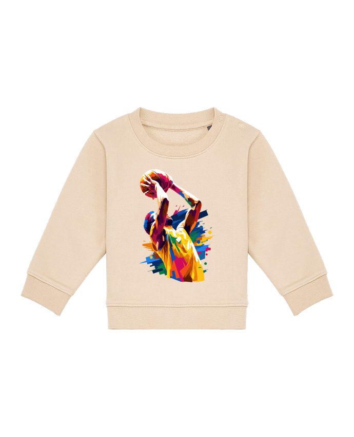 Sweat bébé Homme qui fait du basket par KronoArt