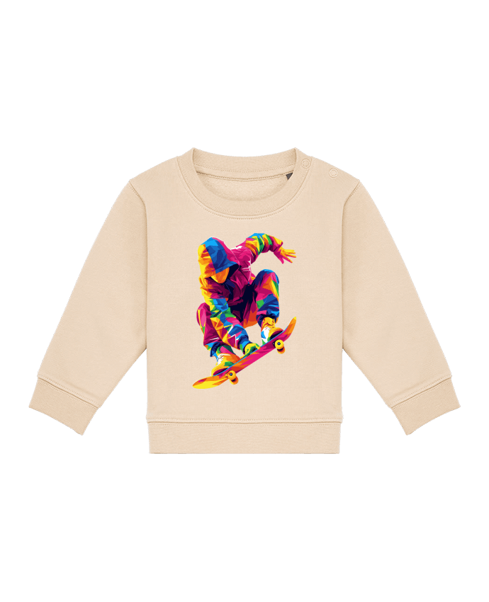 Sweat bébé Homme qui fait du Skate par KronoArt